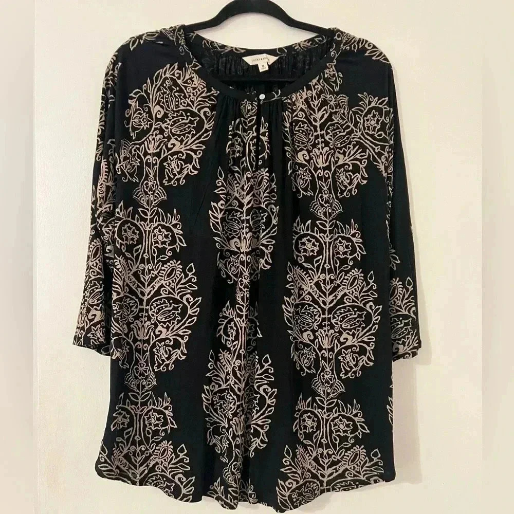 Lucky Brand flowy tunic top size 2X (J109)